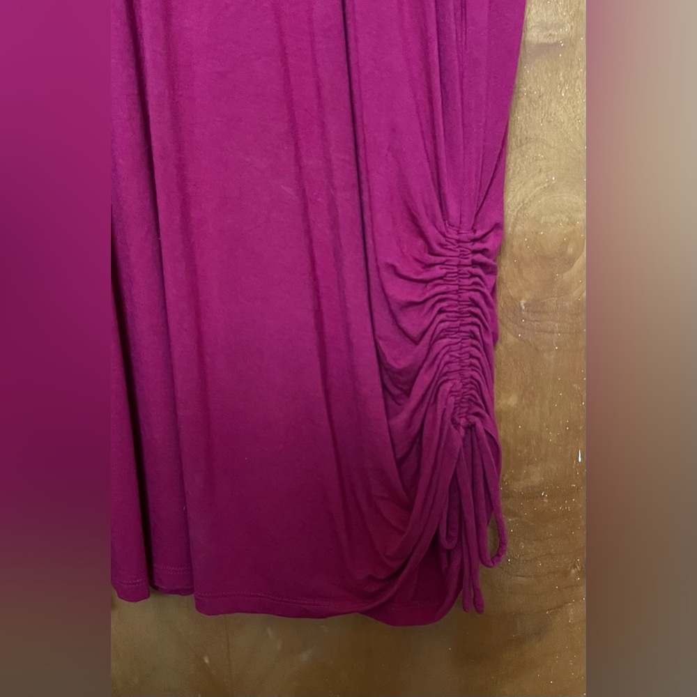 Lane Bryant deep pink bottom cinch side ties maxi dress 22/24 - Picture 3 of 10